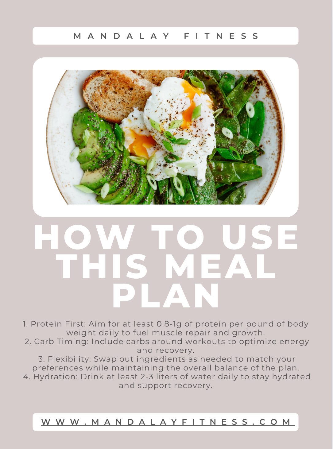 7 Day Sample Meal Plan -